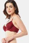 Amante Padded Wired Low Coverage T-Shirt Bra - Rio Red — thumbnail 2
